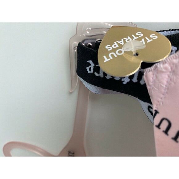 Juicy Couture Standout Straps Bra 40C Logo And Lipstick JC4182H Pink NWT $32 - Picture 5 of 8